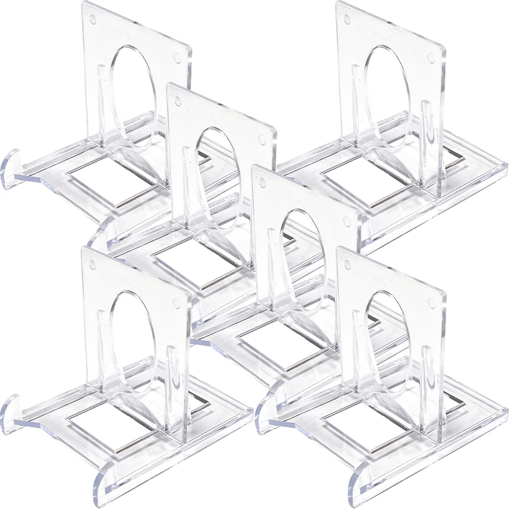 6 Pcs Game Card Holder Plastic Display Stands Small Plate Holders for Shelf Dish Ornament