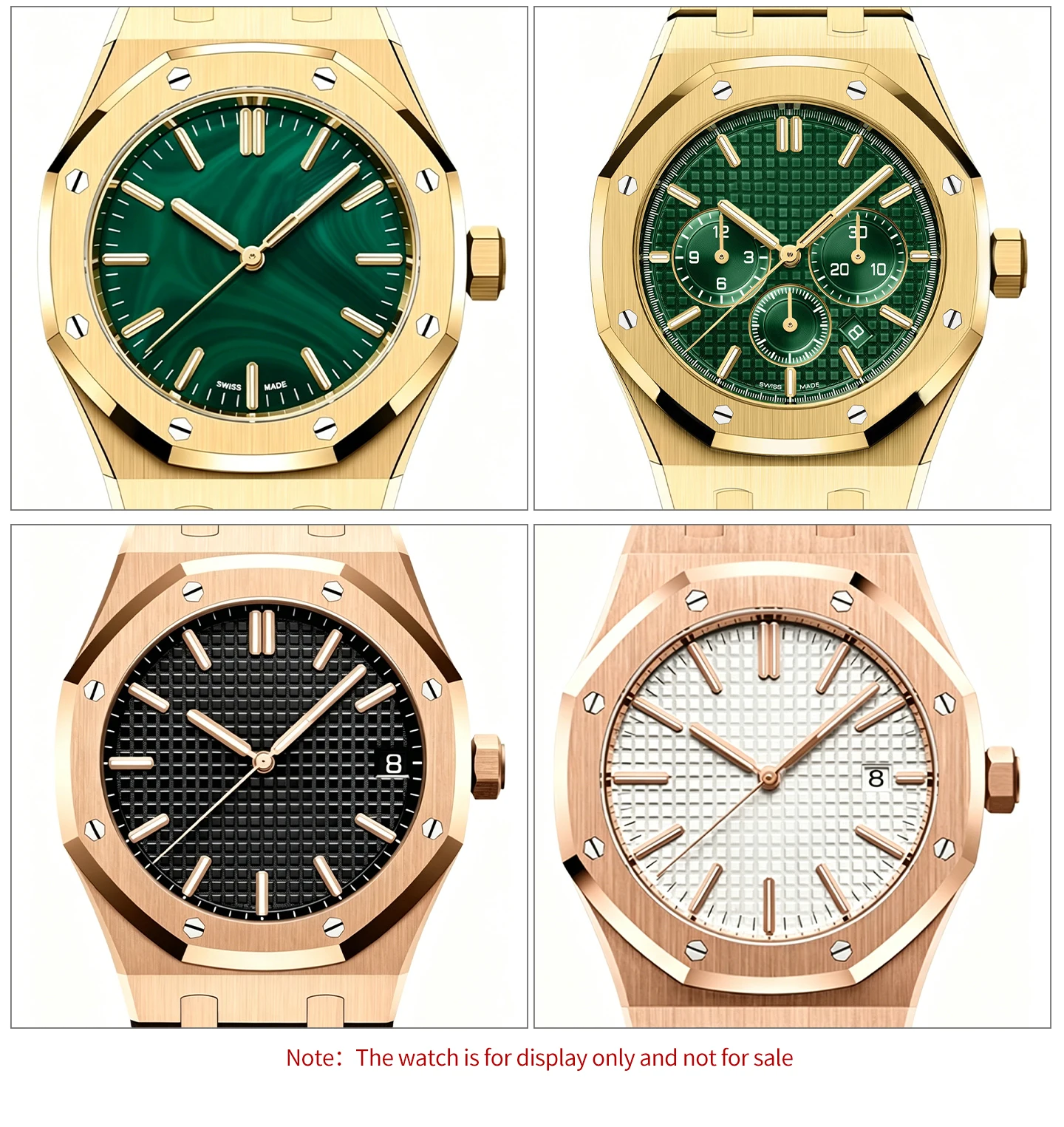 A.P. Uhrengehäuse im Stil MOD SKX NH35 NH36 4R36 Roségold Edelstahl Glänzend/Gebürstet Krone Saphirglas Uhrengehäuse Kundenspezifische Teile – Detail 3