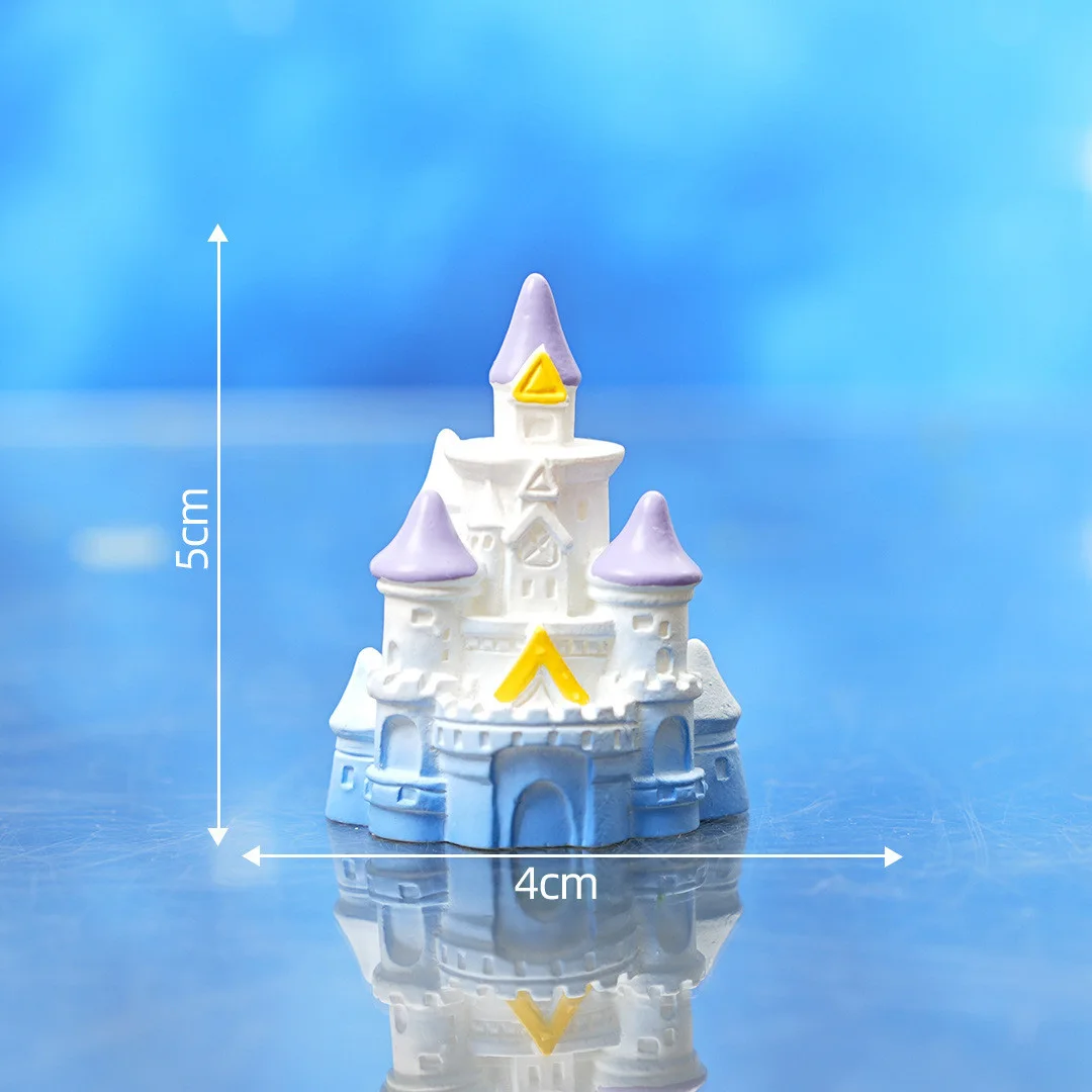 Micro Landscape Desktop Cake Decoration Cute Resin Fairy Castle Dream Moon House Model Home Desktop Decor Mini Ornaments