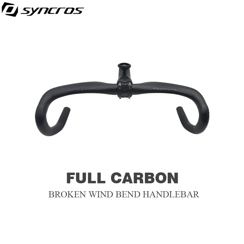 SYNCROS full Carbon black Matte Road Track Bike Bicycle Racing Drop Bar Handlebar 31.8 x 400/420/440mm road hanldebar