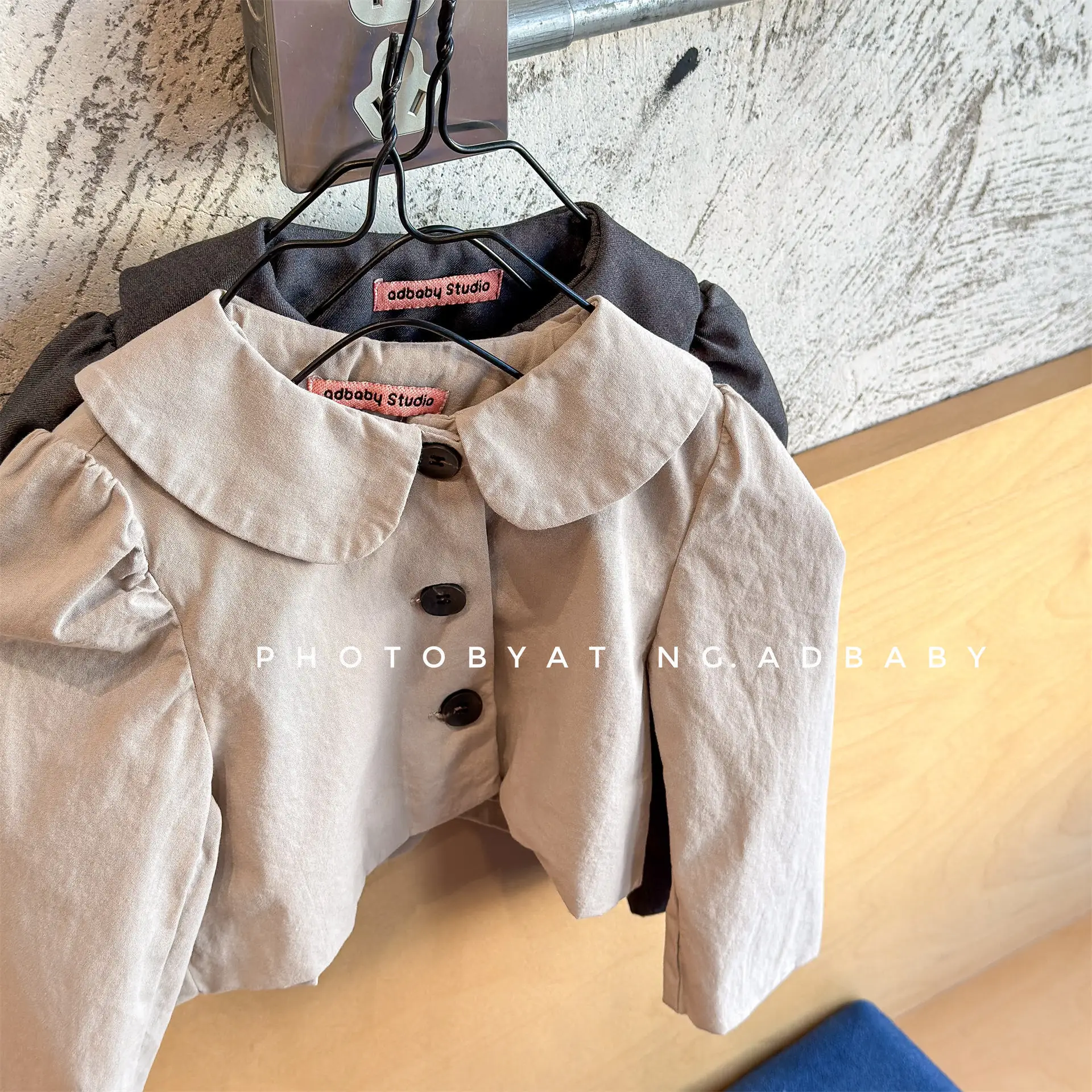 

2026 Spring New Girls Lapel Shirts Solid Baby Girl Solid Color Cardigan Children Long Sleeve Casual Tops Fashion Kids Jacket