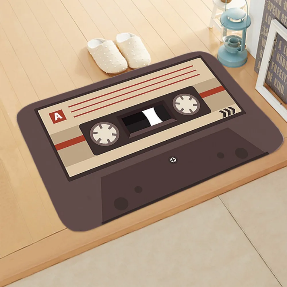 VIKAMA  Vintage Tape Doormat For Entryway Dirt Resistant Easy Clean Washable Bathroom Mat Absorbs Water Home Decor Accessories