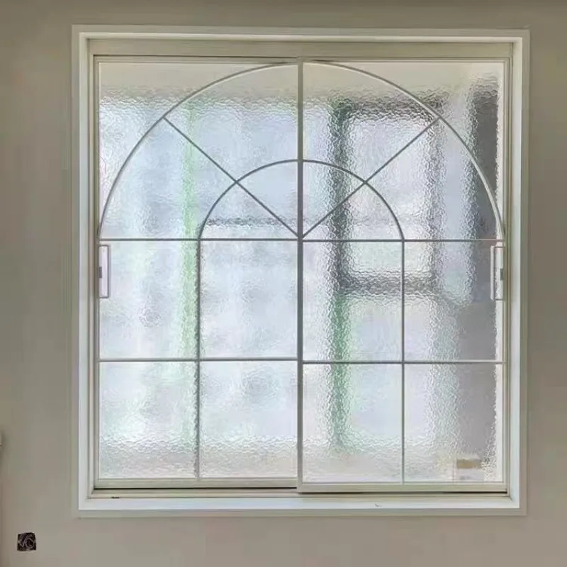 Interior French retro sliding window study living room partition window kitchen balcony two moving window hanging rail