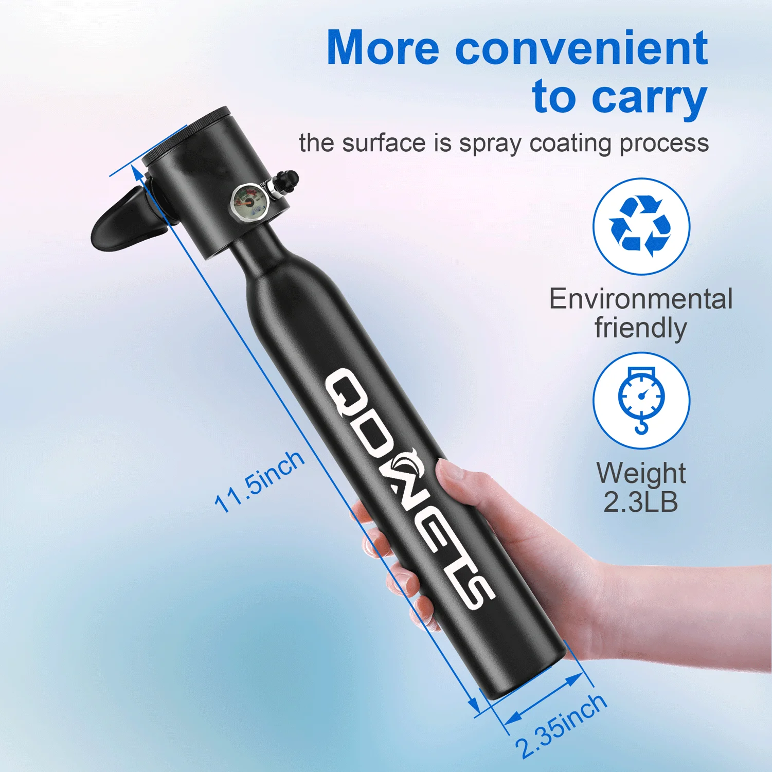 Diving Tank 0.5L Scuba tank Equipment 5-10 Minutes Lung Tank with Pump Outdoor Oxygen Diving Scuba Tank Underwater Breathing