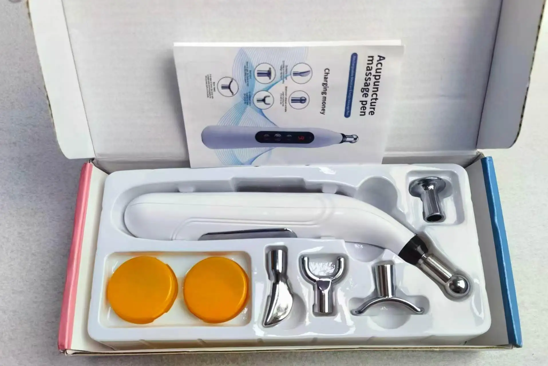 

5 in 1 Electric Acupuncture Pen Magnet Therapy Heal Massage Gun Meridian Laser Therapy Heal Energy Pen Relief Pain Tools