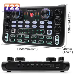 HD X60 Sound Card English Version Professional Sound Cards Audio Mixer For Karaoke Broadcast KTV Singing Live Sound Mixer