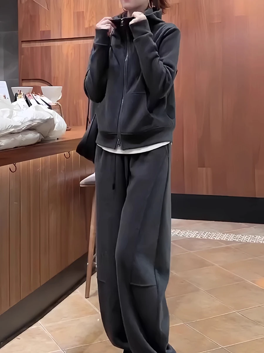 

Elegant Sportswear Set Women's Loose Slimming Fashionable Hoodie Running Casual Two-piece Set Spring Autumn High-End Feeling