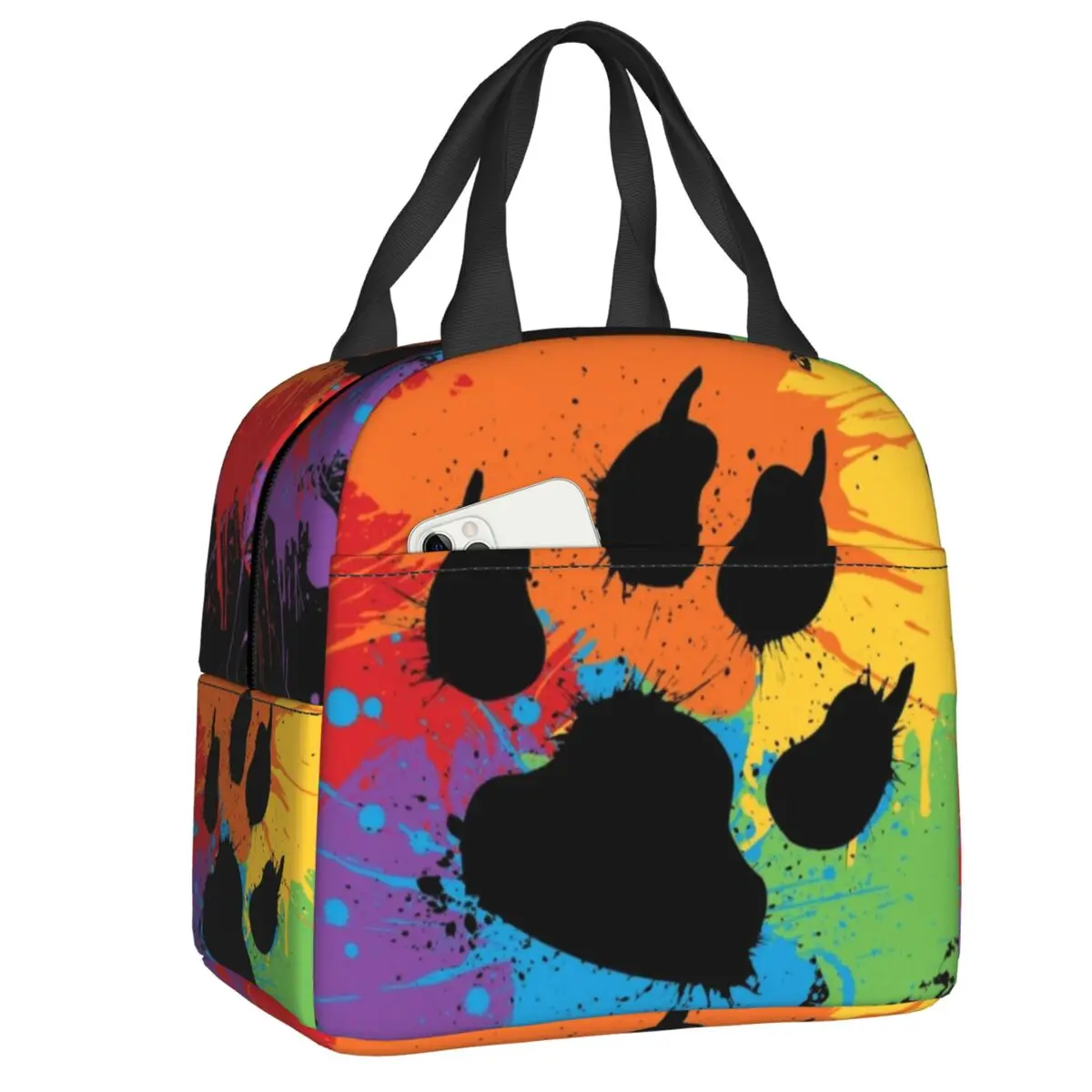 Custom Gay Bear Paw Pride Lunch Bag Men Women Cooler Warm Insulated Lunch Boxes for Children School