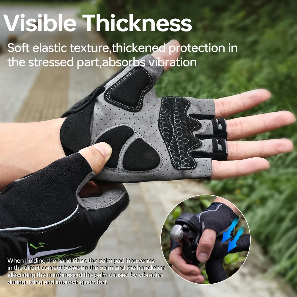 X-Tiger Cycling Gloves Mens MTB Road Gloves Reflective Mountain Bike Half  Finger Gloves Bicycle Non-slip Sports Gloves - AliExpress 18