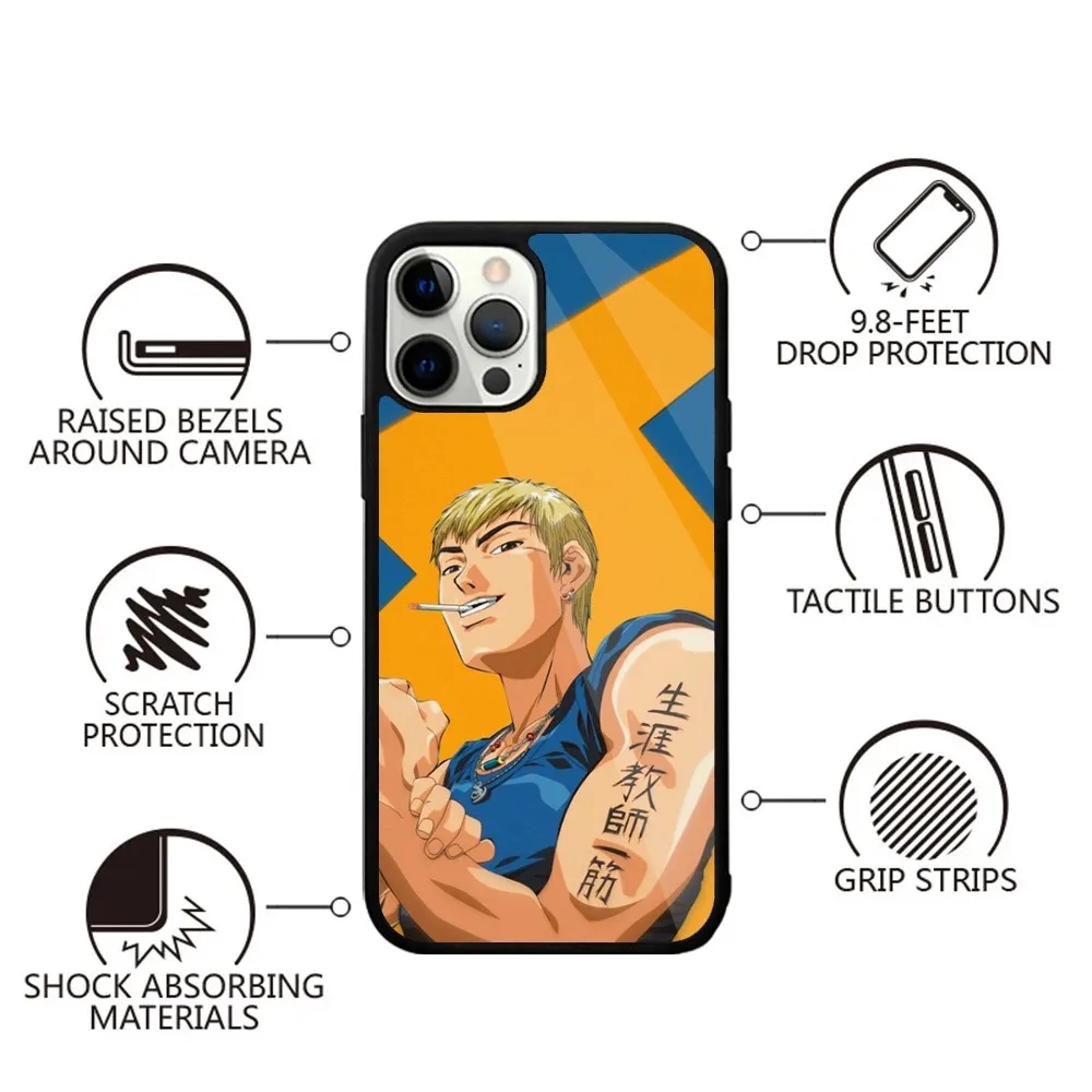 Great Teacher Onizuka GTO Anime Phone Case Strong Magnetic For IPhone 15,14,13,Pro,Max,Plus,11,12,Mini For Magsafe Wireless