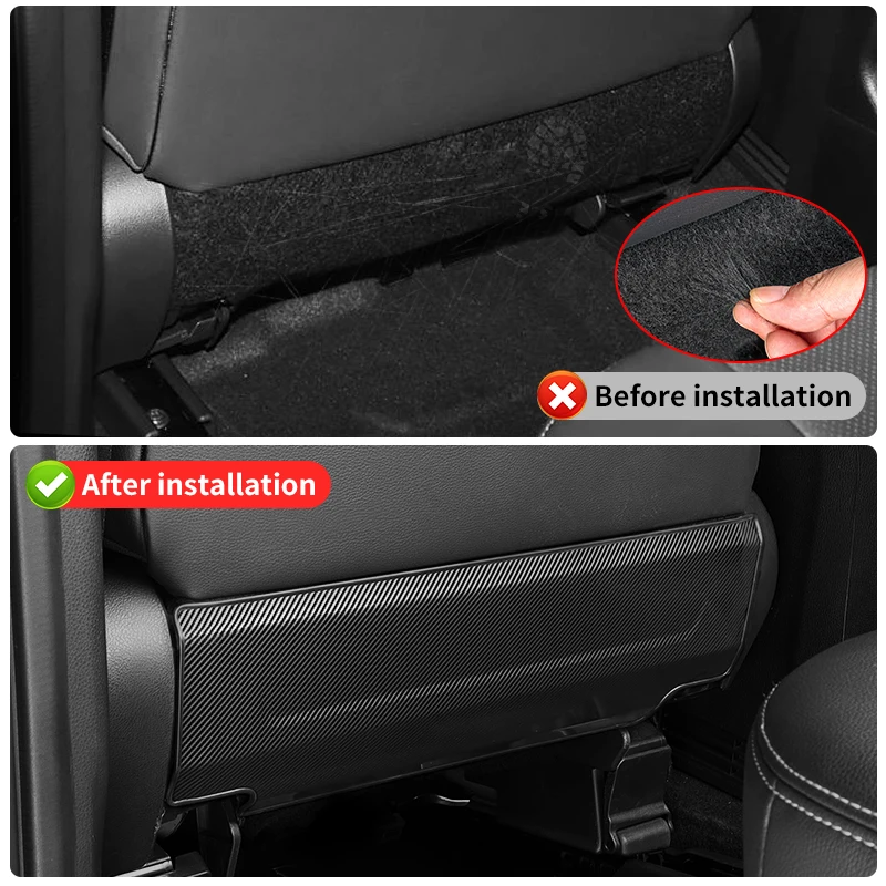 For 2012-2023 Toyota Sienna 4Runner Stainless Steel Seat Back Protective Pad Stain Proof Interior  Decoration Accessories Tuning