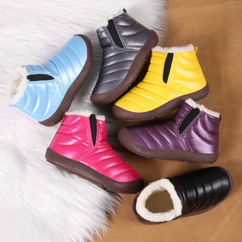 

Unisex Winter Kids Ankle Boots For Girls Boys Snow Boots Waterproof Children's Toddler Warm Shoes Outdoor