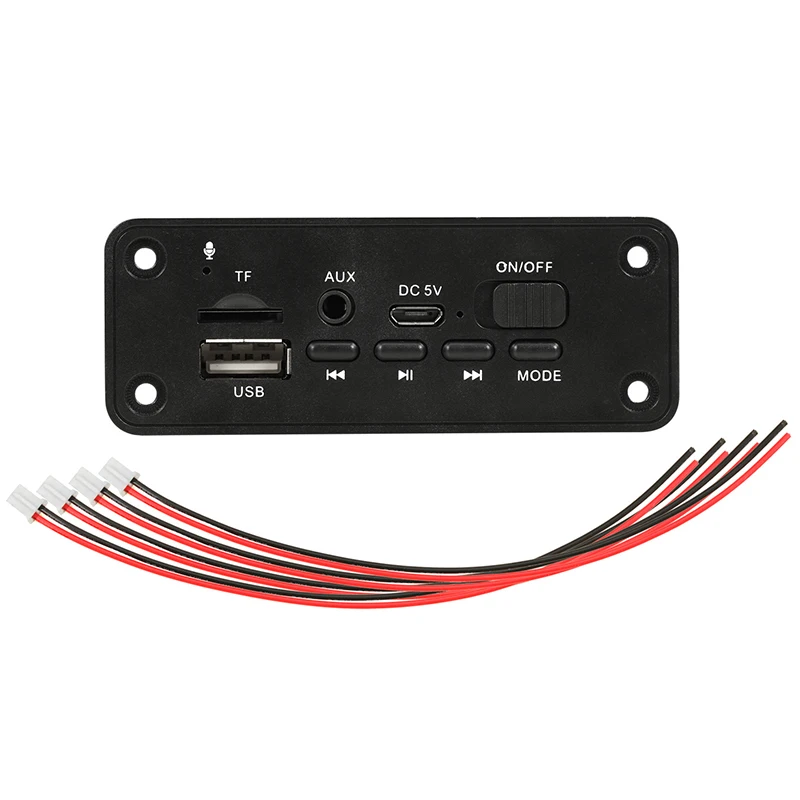 2X3W Amplifier DC 5V MP3 WMA Wireless Bluetooth 5.0 Decoder Board Audio Module USB FM TF Record Radio AUX Input for Car