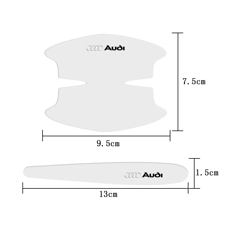 Car Door Handle Bowl Transparent Sticker Anti-collision Protection Strips For Audi A2 A3 A4 A5 A6 A7 A8 Q2 Q3 Q4 Q5 Q6 Q7 Q8 TT