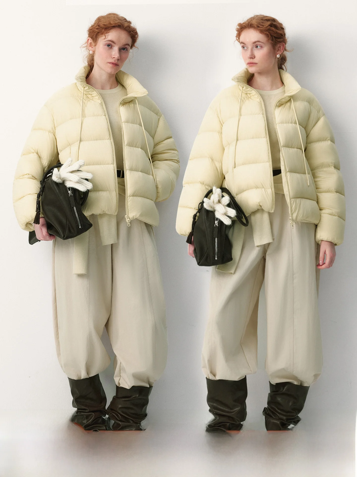 

plus Size Du down Jaet Yellow Daisy ape Collar Buttoned Warmth Casual Sle Women's Winter Coat plus