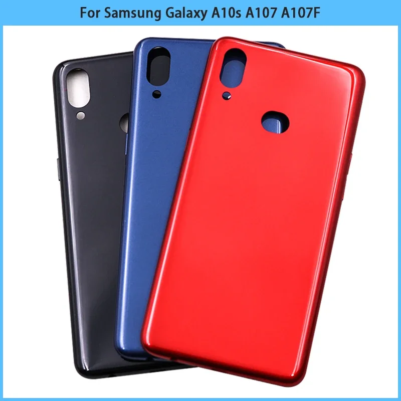 New For Samsung Galaxy A10s A107 A107F A107FD A107M Plastic Battery Back Cover Rear Door Chassis Cover Housing Case Replace