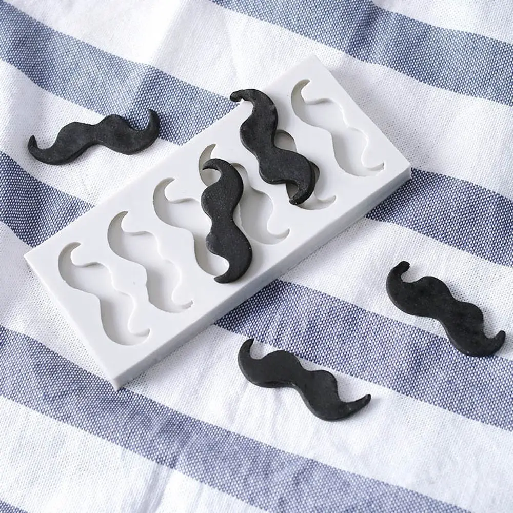 DIY Men Ladies Party Dress Mustache Silicone Cake Mold Chocolate Fondant Cookie Mould Kitchen Cake Baking Decorating Tools