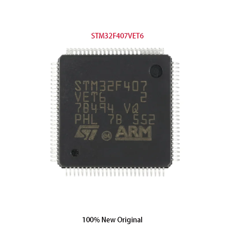 100% New STM32F407VET6 STM32F407VGT6 STM32F407 VET6 STM32F407 VGT6 QFP-100