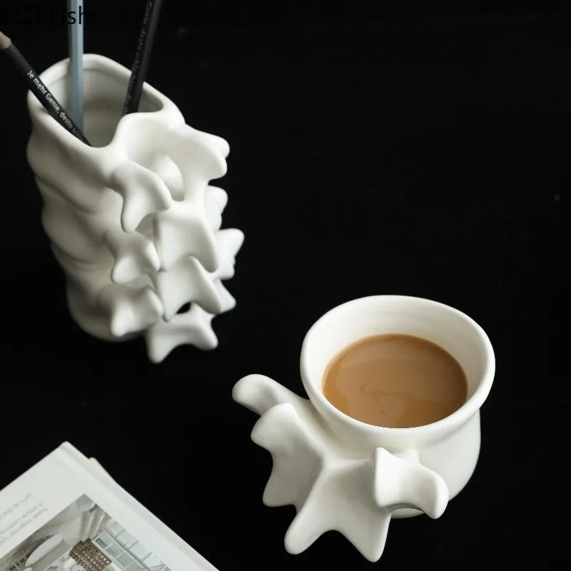 Wirbel Modell Keramik Vase Blumenarrangement Kaffeetasse Milch Becher Stifthalter Hydrokultur Vase Wasser Tasse Blumenvasen Ornament