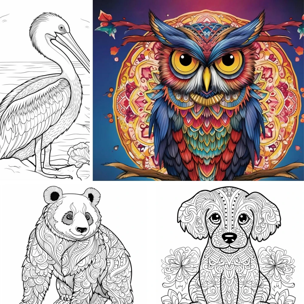 1pc Libro da colorare artistico 22 pagine Libri da colorare Regalo per la festa di compleanno Alleviare lo stress Kill Time Graffiti Pittura Disegno Libro d'arte