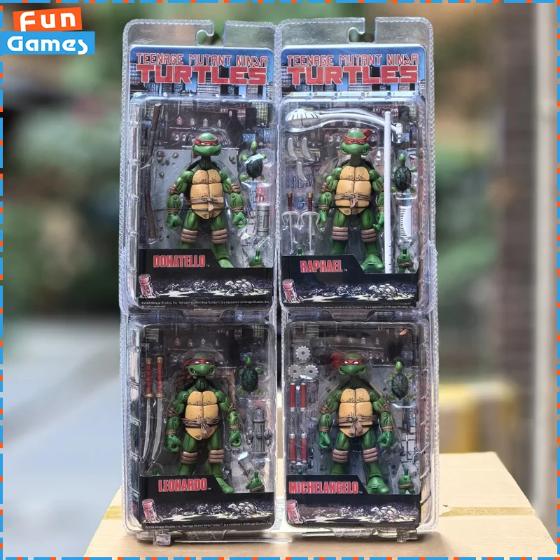 NECA 2008 Teenage Mutant Ninja Turtles Anime Figure TMNT Leo Raphael Action Figures 14cm 2025 New Children Toys Birthday Gift