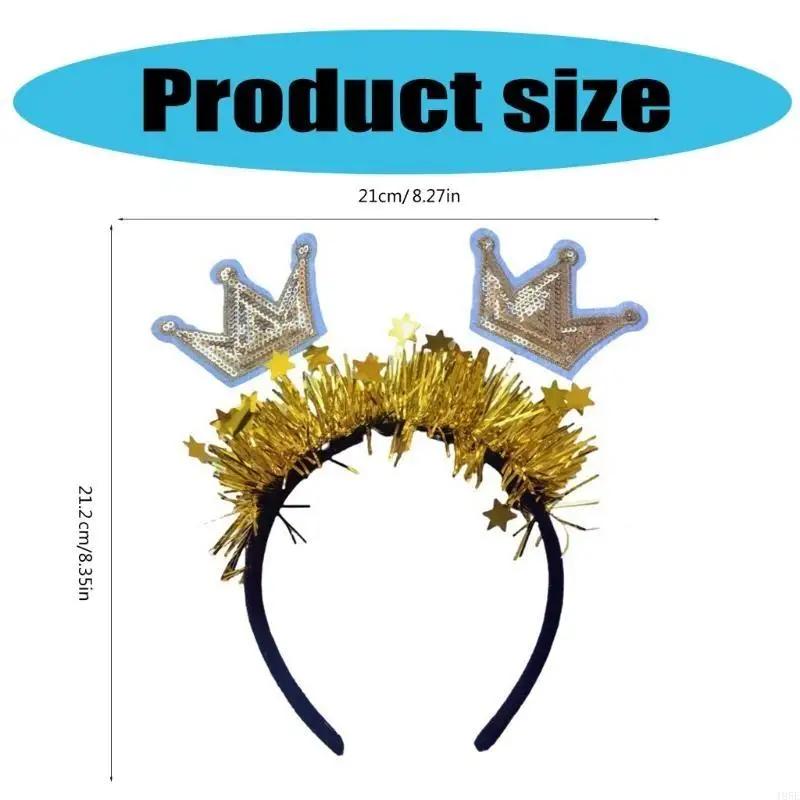 195E 2025 Năm Mới Mũ Lễ Hội Đính Hạt Cườm Mũ Trụ Ngày Lễ Đảng Cung Cấp Cho Trang Phục Hóa Trang