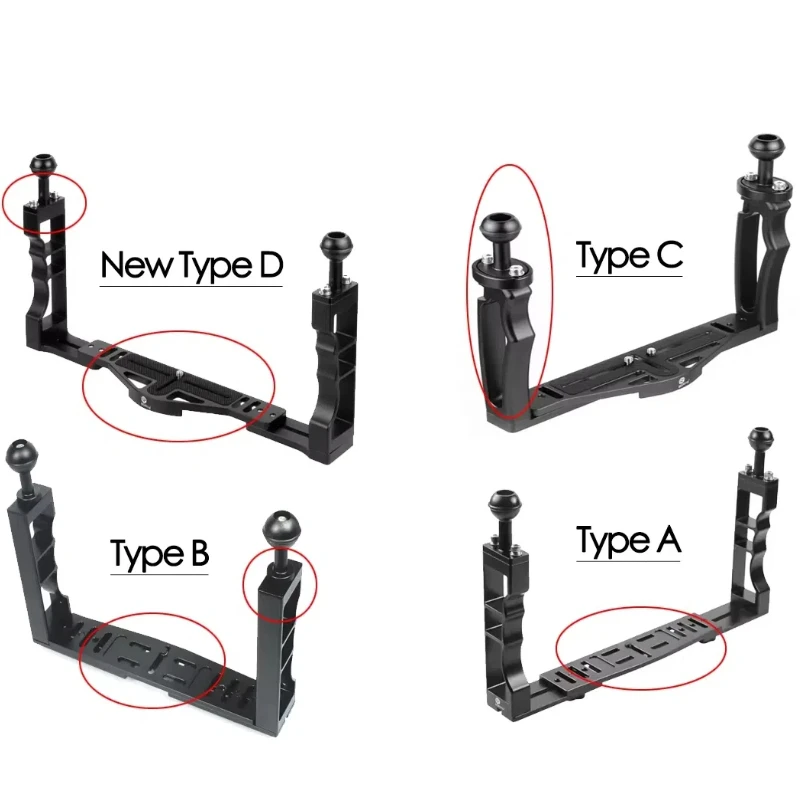 Dual Handle Diving Tray Stabilizer Adjustable Baseplate for GoPro Canon Sony Nikon DSLR Phone Housing Case Bracket Light Holder