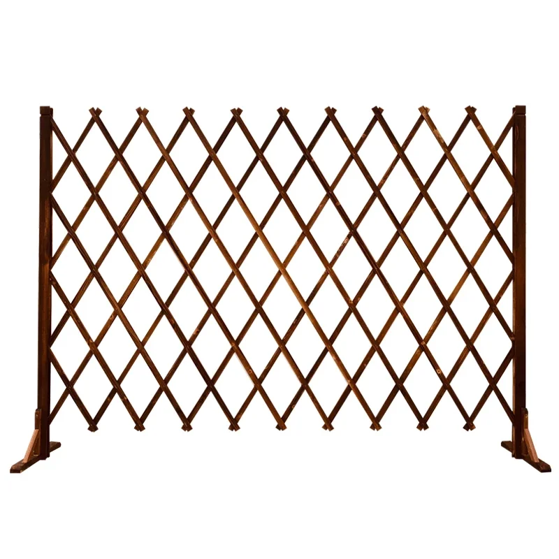 

Outdoor anti-corrosion wooden fence, outdoor telescopic fence, indoor pet fence, decorative grid partition, wooden flower rack