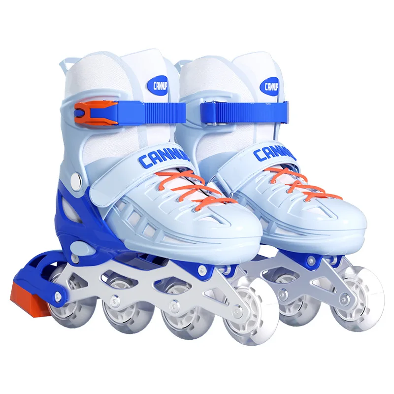 Kids Inline Roller Skates Full Set, Non-Flashing Wheels, Beginner Skating Shoes for Children & Teens, Age 3-6-12