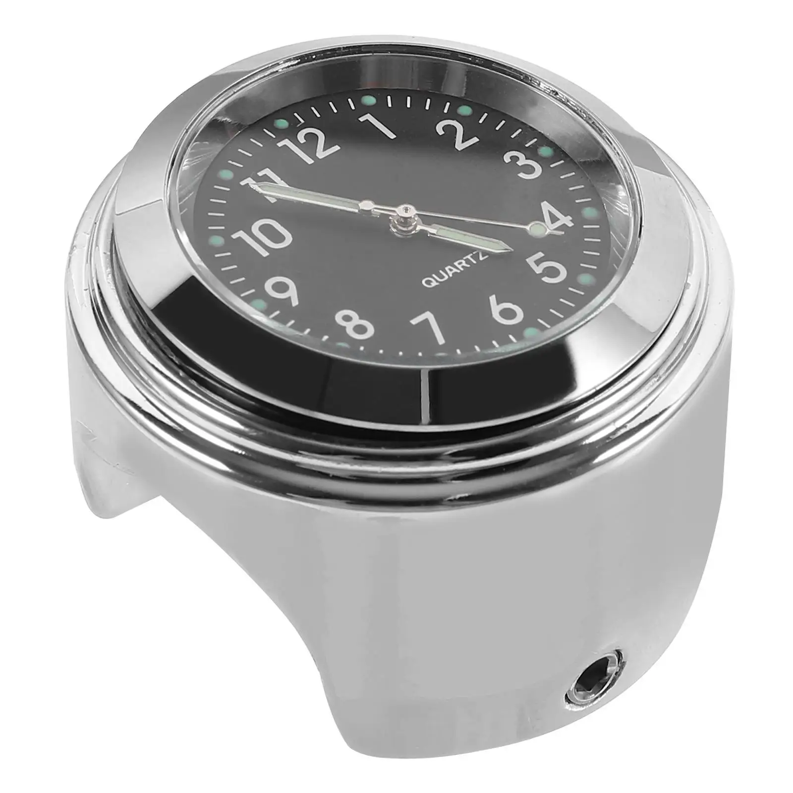 

Motorcycle Clock Car Temperature Meter Bike Watch Handlebar Mount Black Aluminum Alloy Dustproof Sensor Thermometer Mini Time