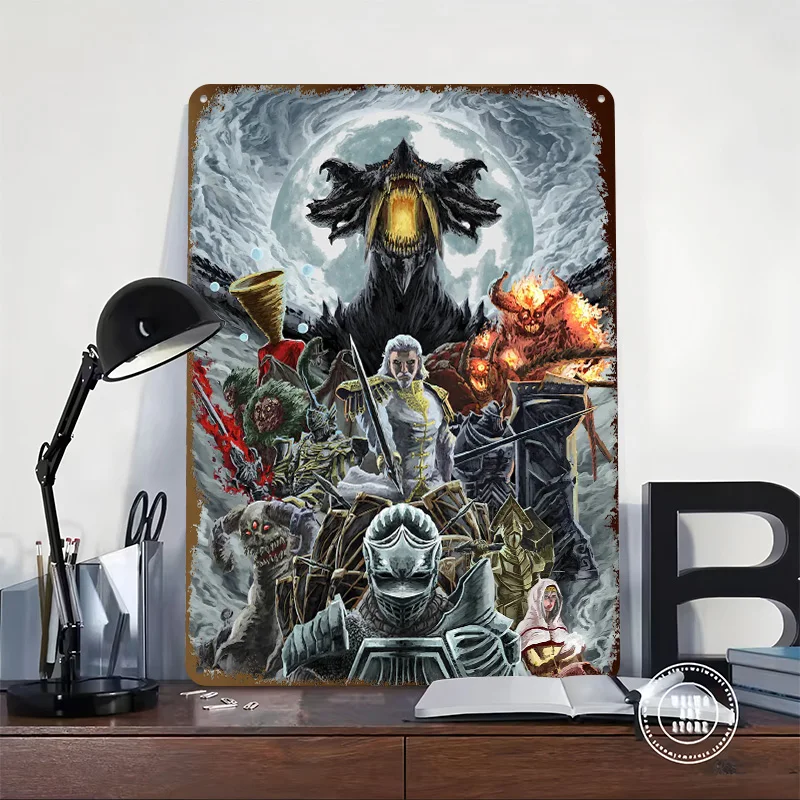 Traverse the Fog 3D Texture Printed Poster Custom Vintage Metal Tin Plate Sign for Wall Art Luxury Decoration Home Decor Room