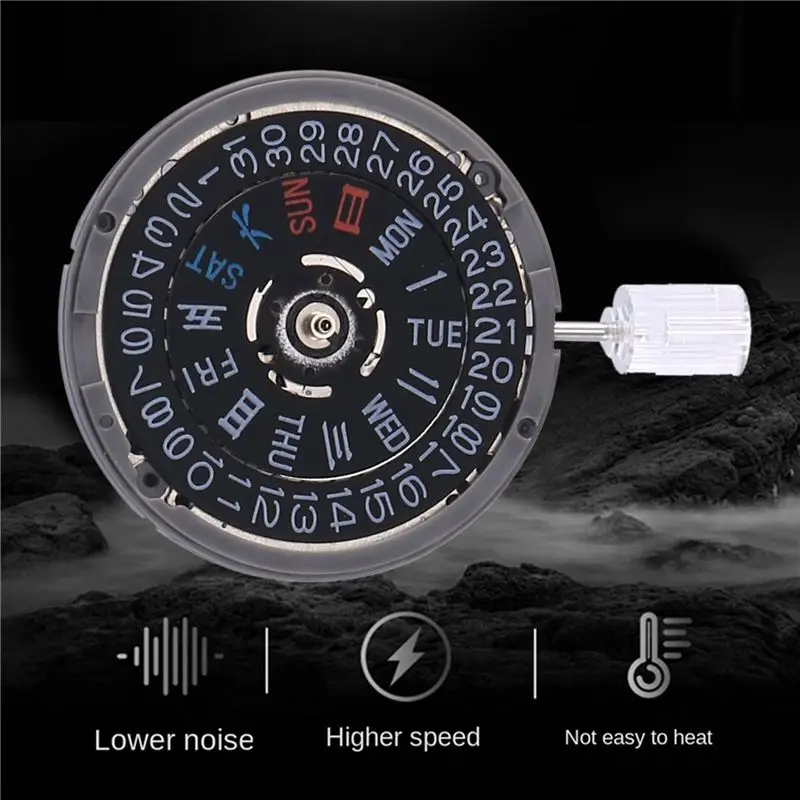 NH36 Movement Mechanical Watch 3.8 Crown Position Replacement Spare Parts Watch Movement For Diver's MOD Sub 24 Jewels