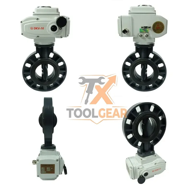 2026China*Factory* DKV Electric Butterfly Valve 220V DN50 Electrical Actuator PVC/UPVC/CPVC Butterfly Valve Motorized Wafer
