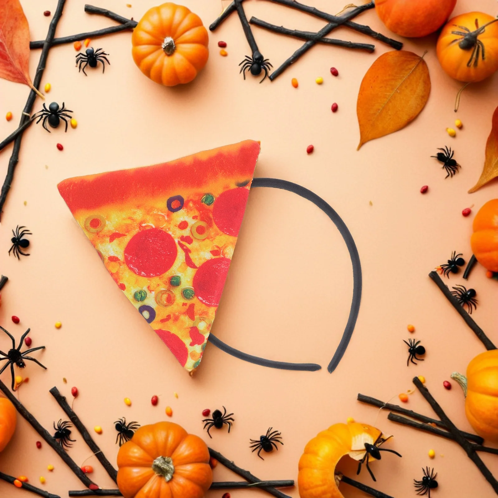 2개 피자 머리띠 재미있는 모자 할로윈 크리스마스 코스튬 액세서리 성인 어린이용 파티 장식 피자 액세서리