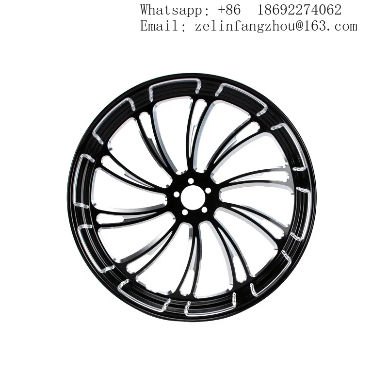 19-32 Inch Front Custom Aluminum Alloy Motorcycle Wheel Rim Black Fit Harley After 2008-2019 2020-2024 High-End