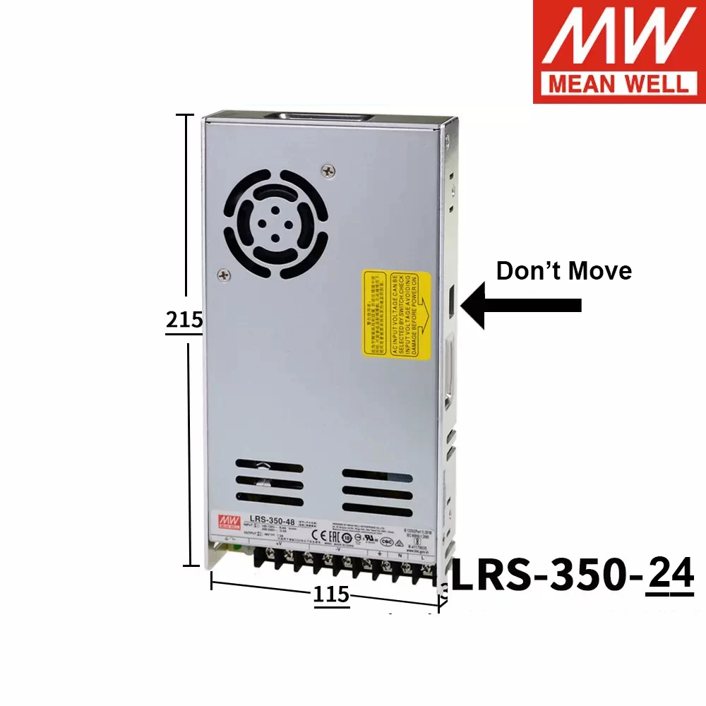 

Original Mean Well LRS-350-24 Meanwell 90-132V/180-264V AC TO DC 24V 14.6A 350W single output Switching Power Supply