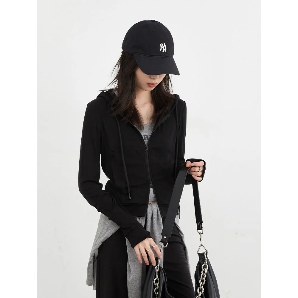 CHIC VEN Women Sweatshirts Korean Casual Loose Hooded Drawstring Short Sport Jackets Female Clothing Spring Autumn New 2025