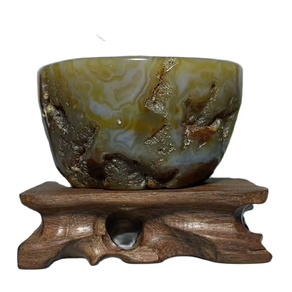 Natural Crystal Agate Bowl Tableware Ashtray Crafts Free-Form Gem  Minerals Healing Gift Stone Home Decor