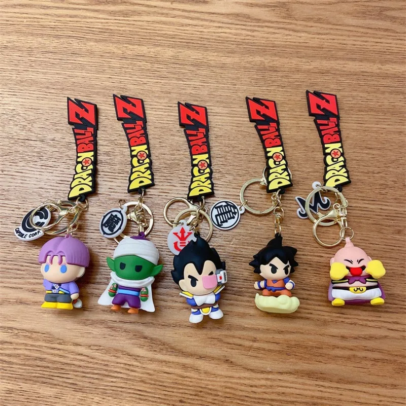 Dragon Ball Schlüsselanhänger, kreativer Goku und Vegeta Anhänger, Cartoon, hoher Ästhetikwert, modisches, personalisiertes Rucksack-Accessoire – Detail 5