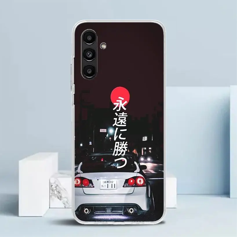 JDM Type R Civic Sport Car Phone Case For Samsung Galaxy A15 A14 A13 A12 A55 A54 A53 A52 A35 A34 A33 A32 A25 A24 A23 A22 A04S A0