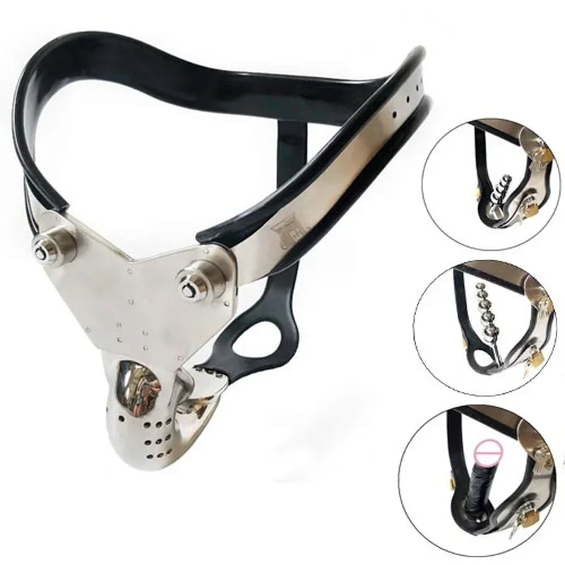 Latest Stainless Steel EMCC Male Chastity Belt Pants Metal Penis Ring Cbt Lockable Cage Bondage Slave Games Sex Toys for Men