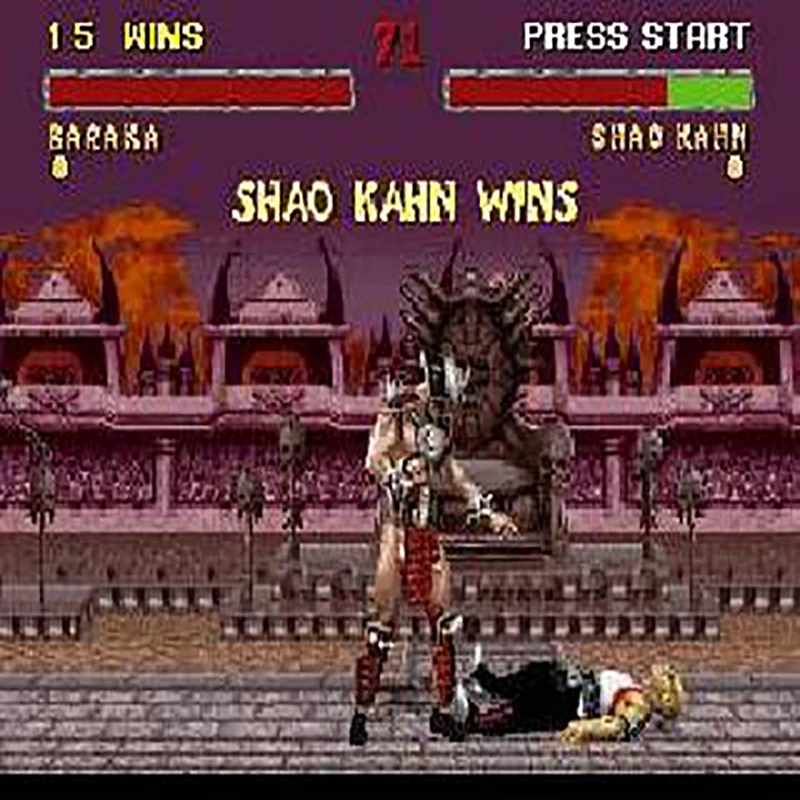 16bit game card：Mortal Kombat II  ( USA Version!! )