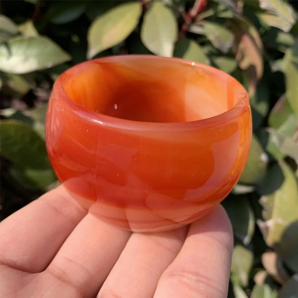 1pc Natural Red Agate Crystal Polished Stone Suitable for Table Centerpiece, Holiday Gift