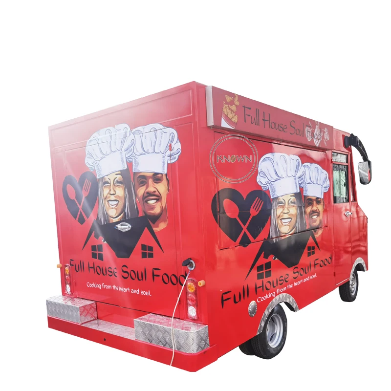 Electric Drivable Food Truck with Full Kitchen for Sale Ice Cream Sandwich Bakery Pizza Coffee Exhaust Fan Mobile Food Cart