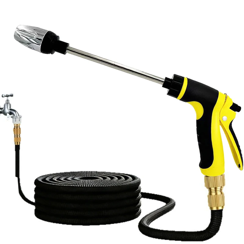 With Long Rod Foam Pot, High-Pressure Car Washing Water Gun, Household Strong Washer, Multi-Mode Nozzle, Garden Tools