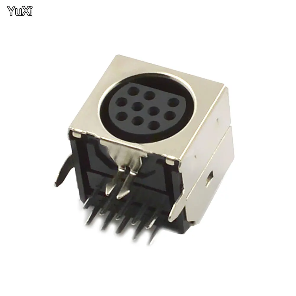 YUXI 1-20pcs MD Housing Female DIN 10 Mini Pin S-video Adapter Socket Mini DIN Port Connector