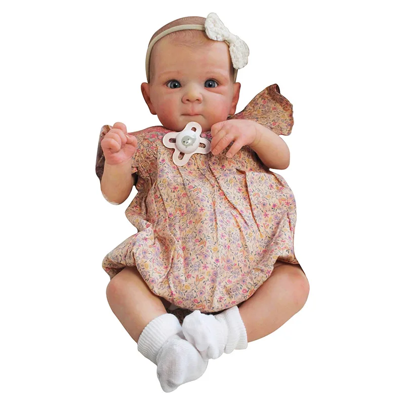 Bettie – poupée Reborn en coton doux de 45cm, avec cheveux peints, peau 3D faite à la main, poupée mignonne pour fille