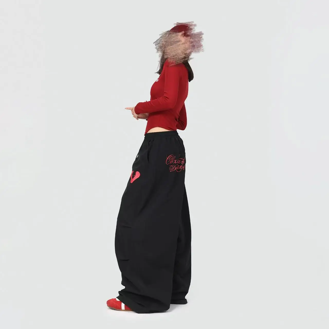 American Street Hip-hop Quick Drying Pants Women's Spring/summer Black Jazz Sports Pants Kpop Casual Pants