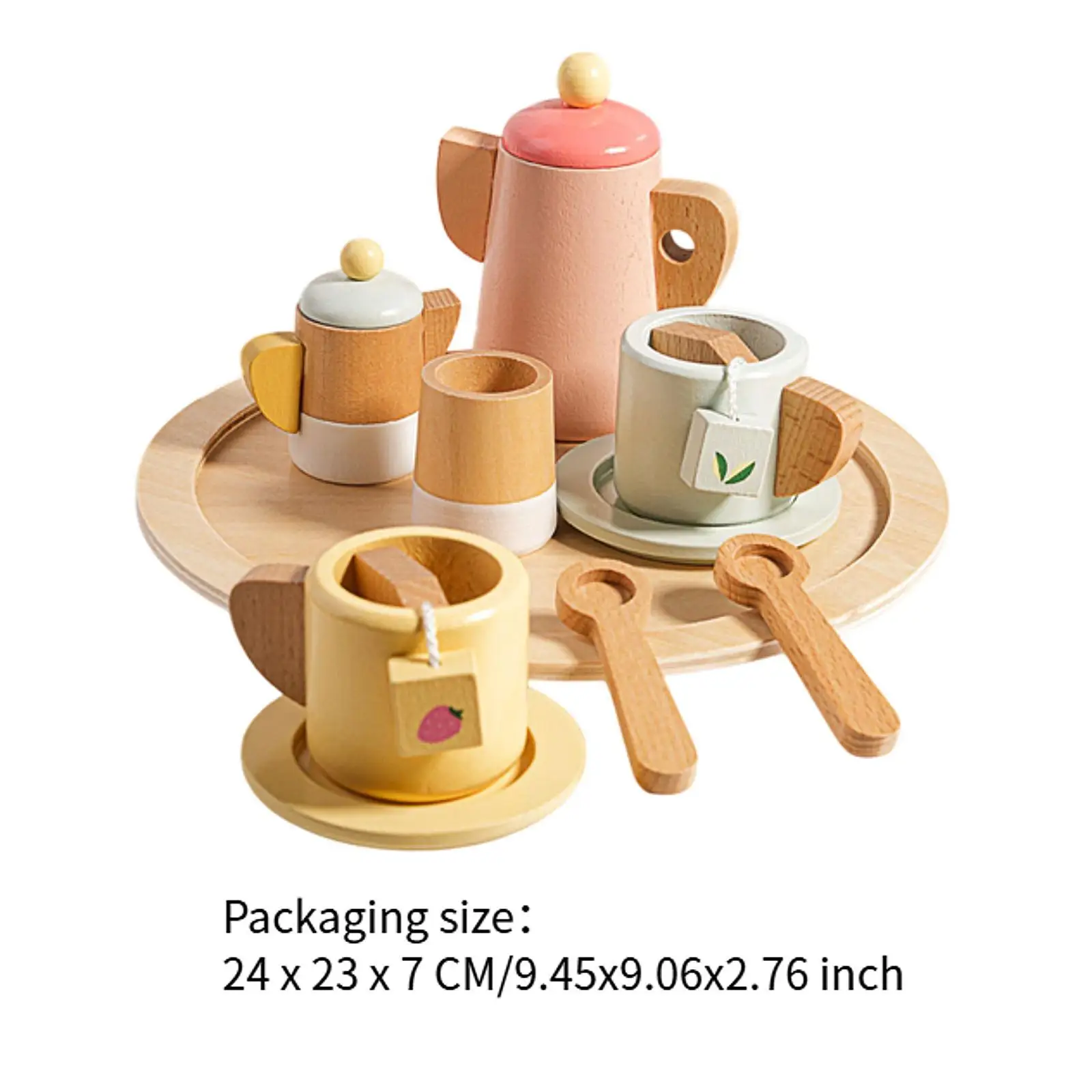 Wooden Play Toy Set for Kids Simulation Wooden Toy Montessori Wooden Makeup Kits for Birthday Gift Girls Toddlers Children Kids