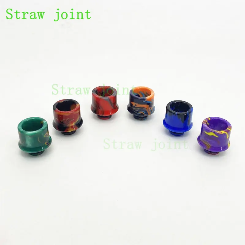 10PCS 510 Random Color Resin Straw Joint